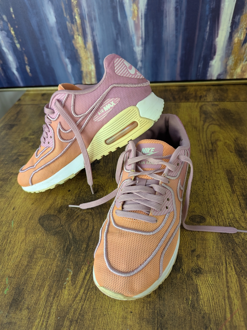 Nike Air Max 90 SE Double Swoosh Arctic Orange Pink 6.5